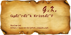 Györök Kristóf névjegykártya